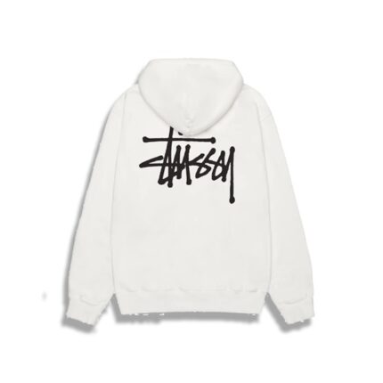 Stussy Brand Logo Bianca Di Base Felpa