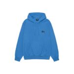 Stussy Brand Logo Blu Di Base Felpa