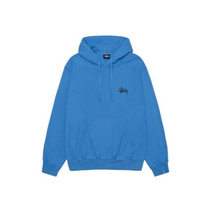 Stussy Brand Logo Blu Di Base Felpa