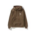 Stussy Brand Logo Marrone Di Base Felpa