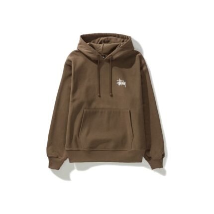 Stussy Brand Logo Marrone Di Base Felpa