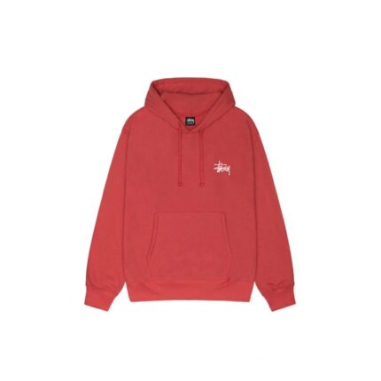 Stussy Brand Logo Rossa Di Base Felpa